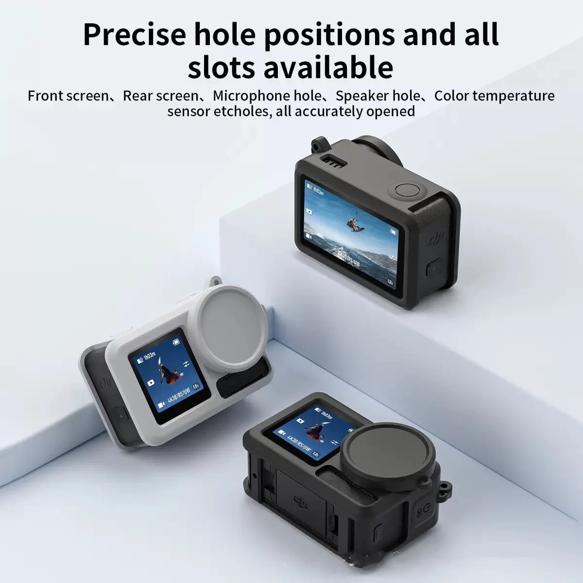 DJI OSMO Action 5 Pro Case, Lens Cover & Screen Protectors 6-Pack