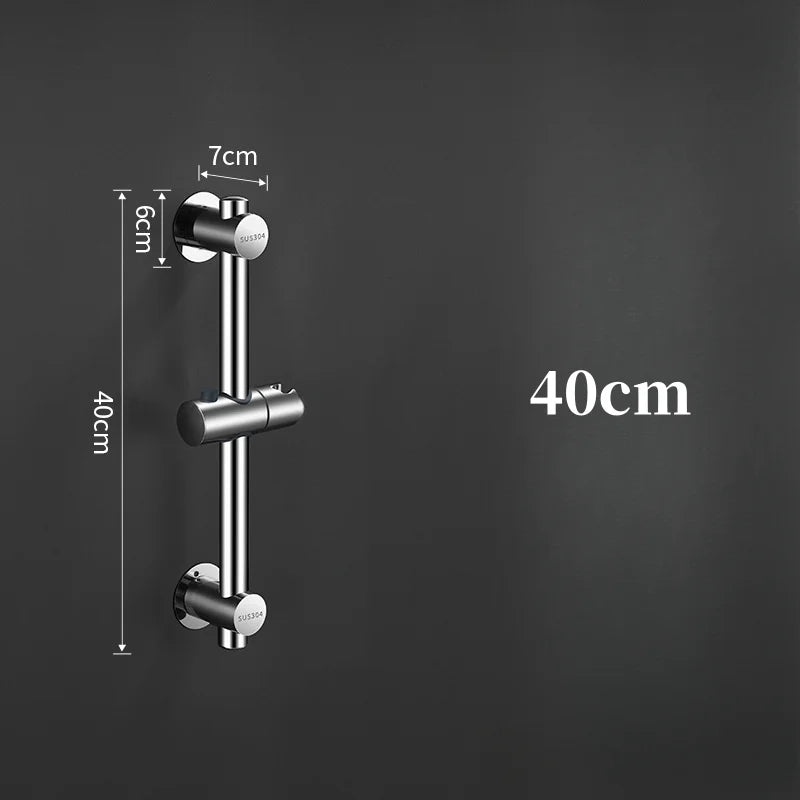 Shower Slide Bars Extension Hand Shower Head Rail Slide Holder Wall Mounted Adjustable Sliding Bar Bathroom Accessories Oasis Select 40cm