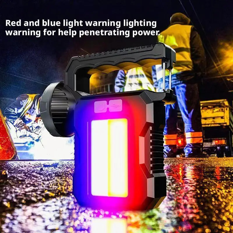 Outdoor Solar-Powered Super Bright Long-Range Rechargeable High-Capacity Strong Light Handheld Searchlight Oasis Select