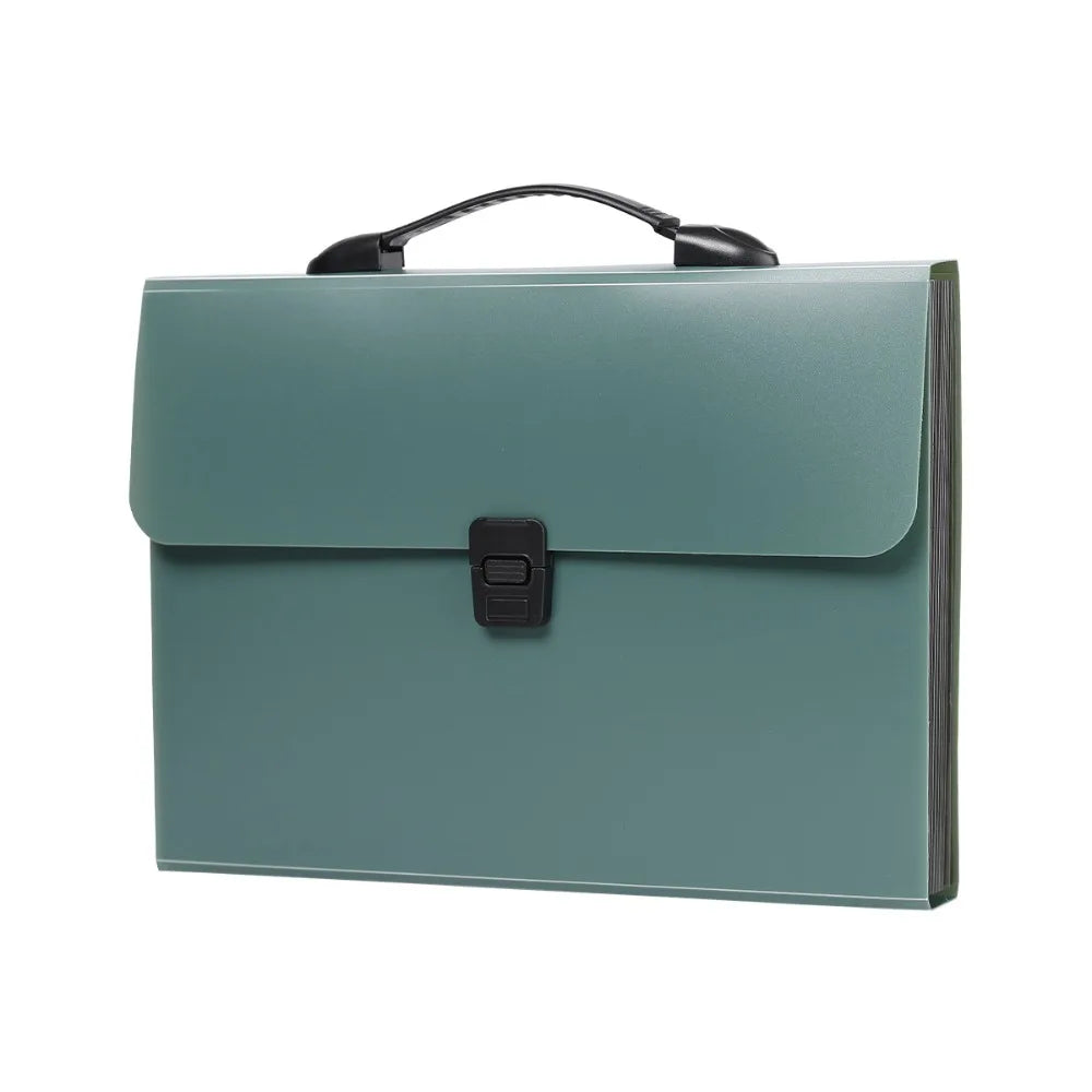 13 Layers Accordion File Folder Large Capacity Waterproof Expanding File Organizer Multifunctional Portable Document Storage Bag Oasis Select Green