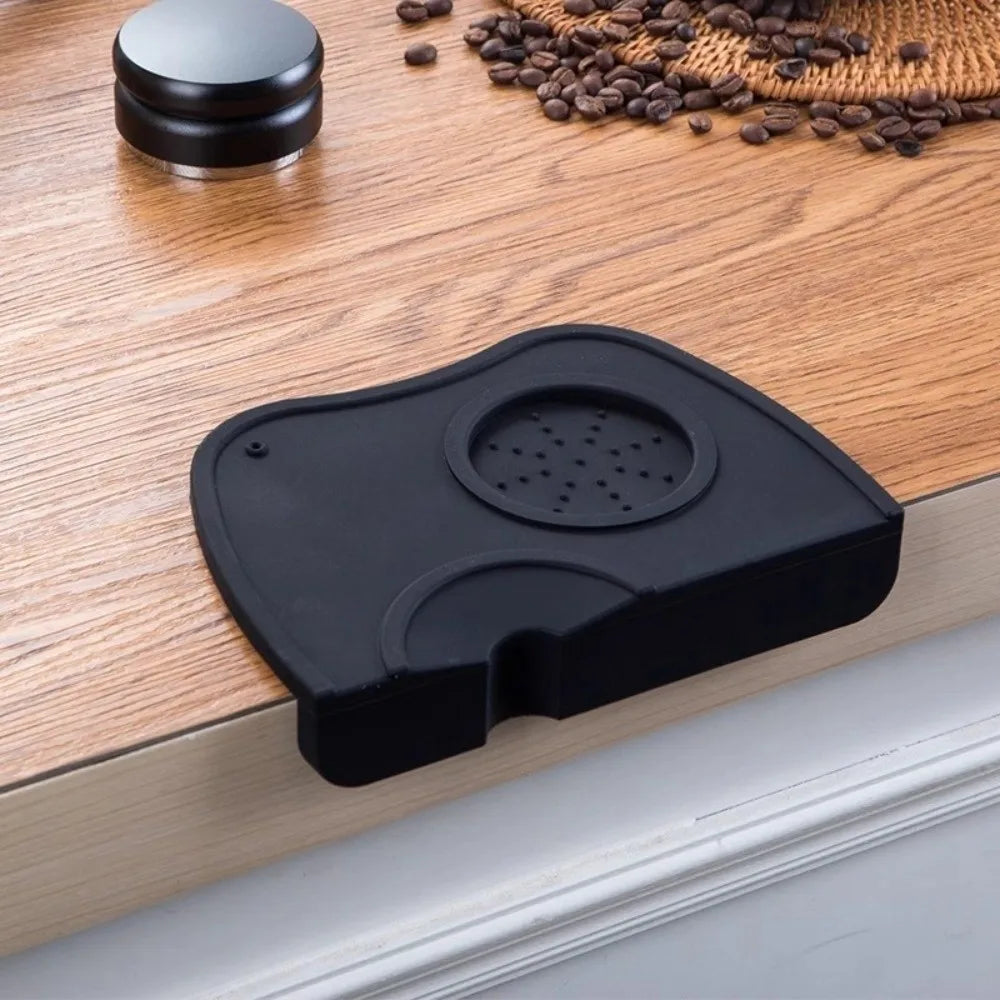 Silicone Espresso Coffee Tamper Mat Station Non Slip Coffeeware Press Tampering Holder 51-58mm WDT Tools Silicone Corner Mat Pad Oasis Select