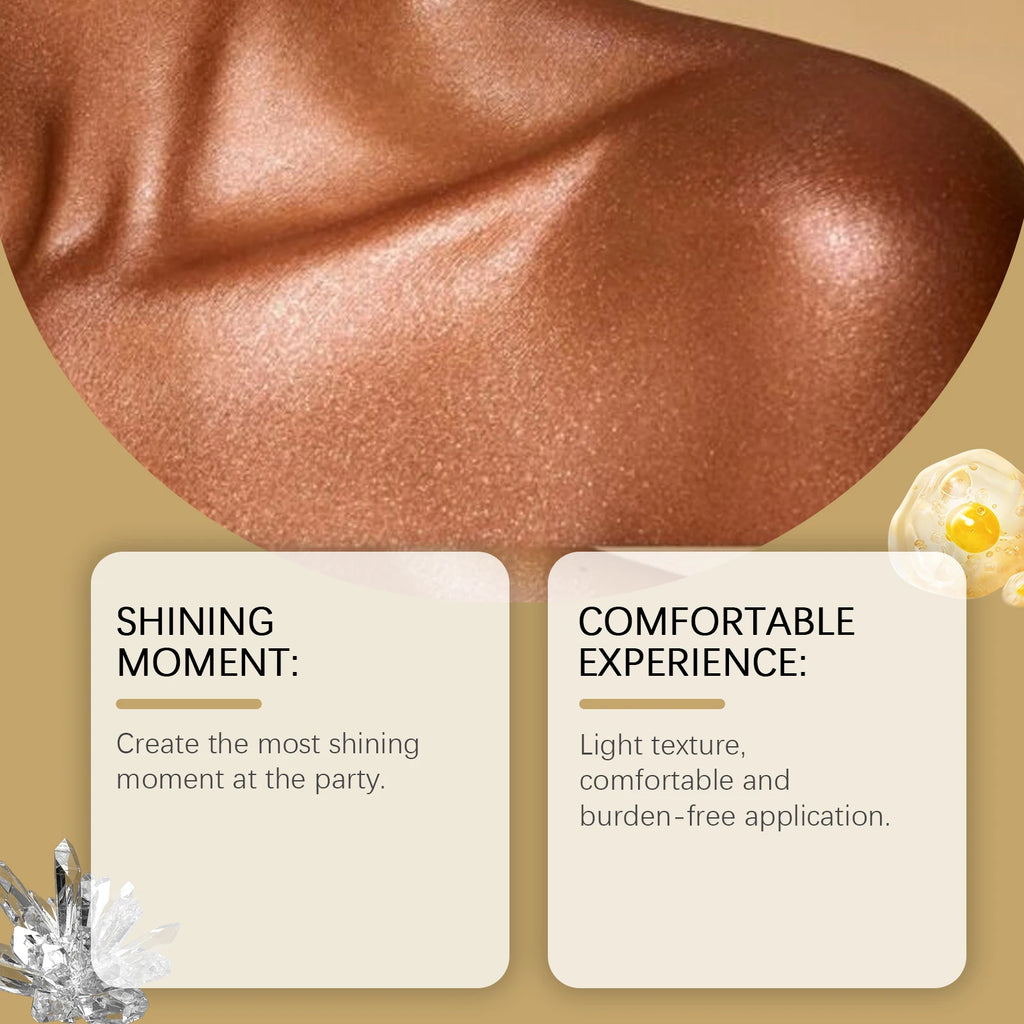 Eelhope High Gloss Glitter Spray Highlighter Powder Quick Dry For Skin Hair Face Halloween Carnival Birthday Party Sparkle Oasis Select
