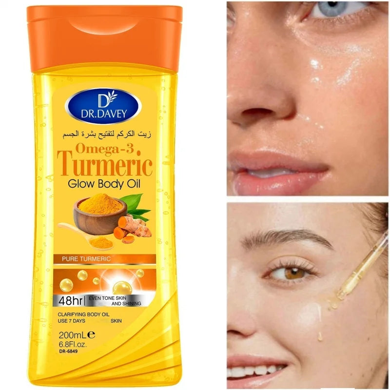 DR.DAVEY Turmeric Omega-3 Glow Body & Face Oil 2×200ml