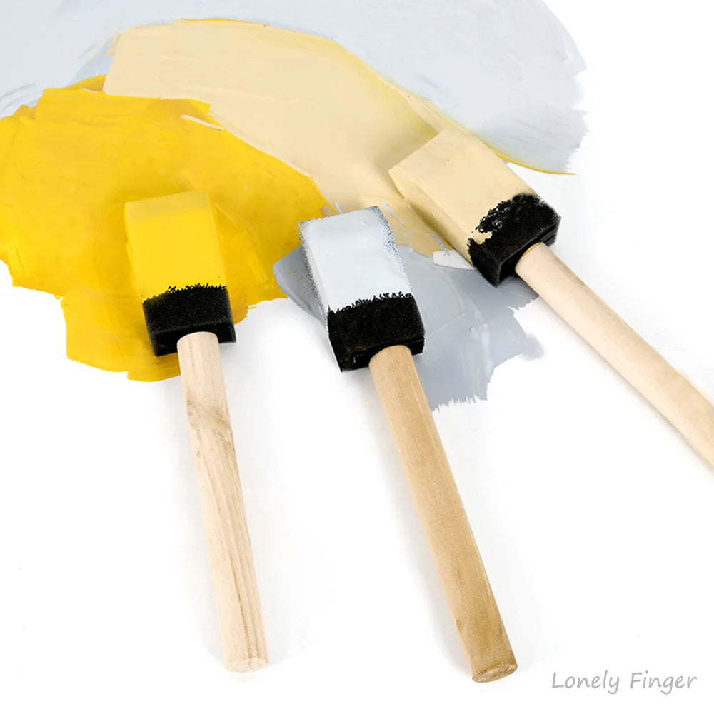 10/20 Pcs Foam Paint Brushes, Sponge Brushes for Varnishes, Reusable Sponge Brushes with Wood Handles for Painting, Staining Oasis Select