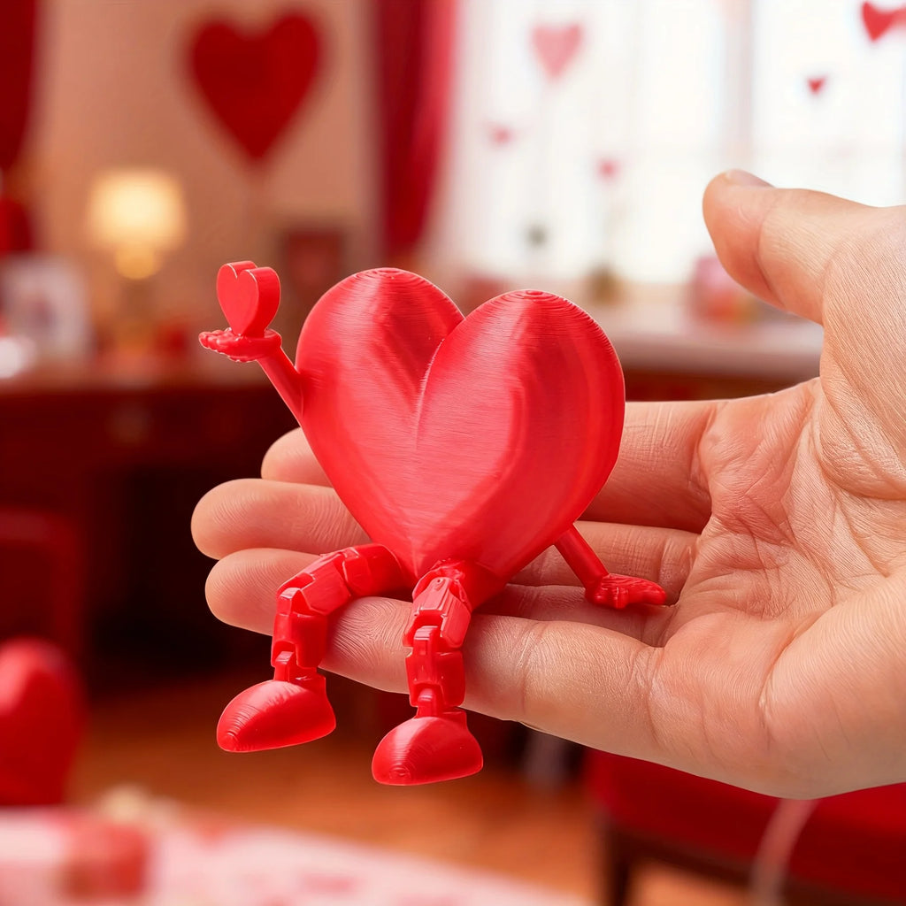 Romantic Heart-shaped Statue Romantic Home Desktop movable Lips Rose Love doll Wedding Ornament Home Decor Valentine's Day Gifts Oasis Select