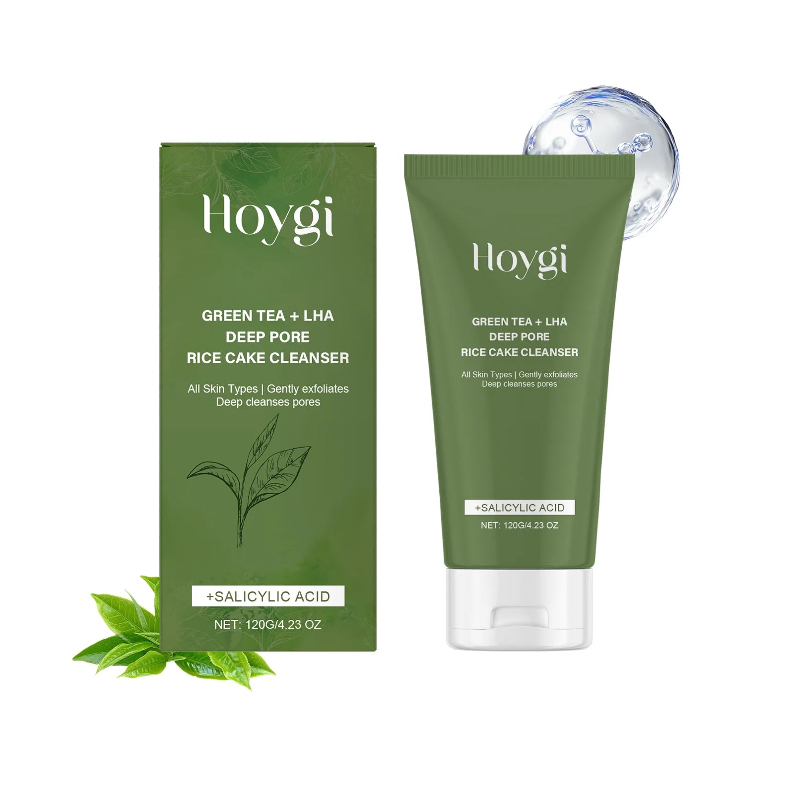 Green Tea Salicylic Acid Face Wash – Pore Refining & Oil Control Facial Cleanser Oasis Select 120g Boxed