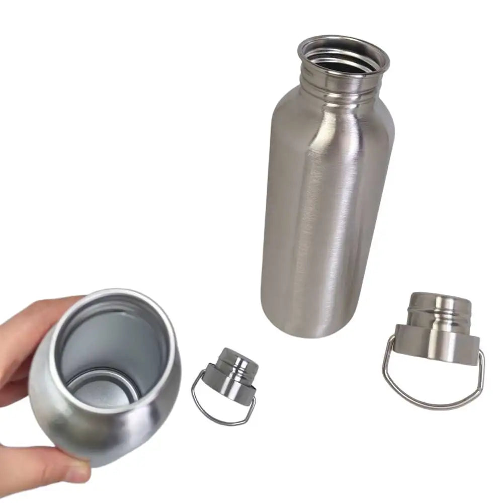 350 750ML 1000ML 304 Stainless Steel Water Bottle Single Wall Backpack Canteen for Outdoor Camping HikingCycling Fishing Travel Oasis Select