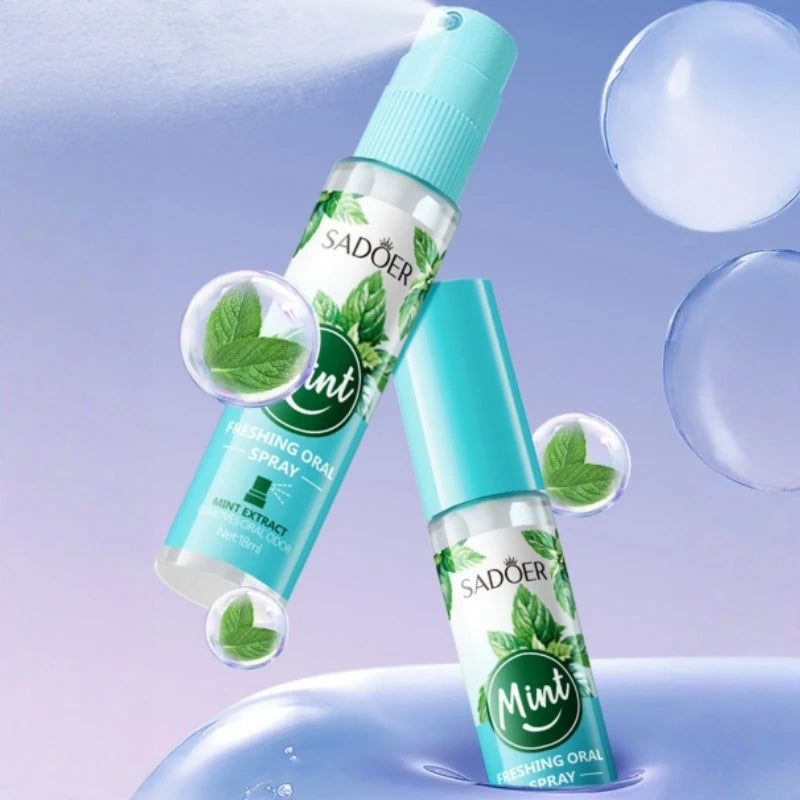 Mint & Peach Fresh Breath Mouth Spray – Oral Freshener Breath Freshener Spray Oasis Select