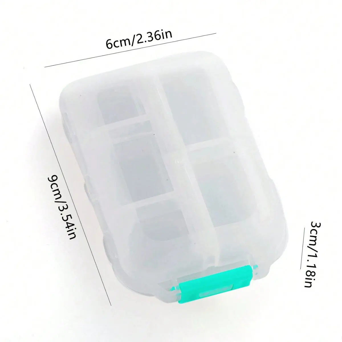 1pc 10 Compartment Pill Box Portable Double Compartment Pill Organiser Oasis Select WHITE