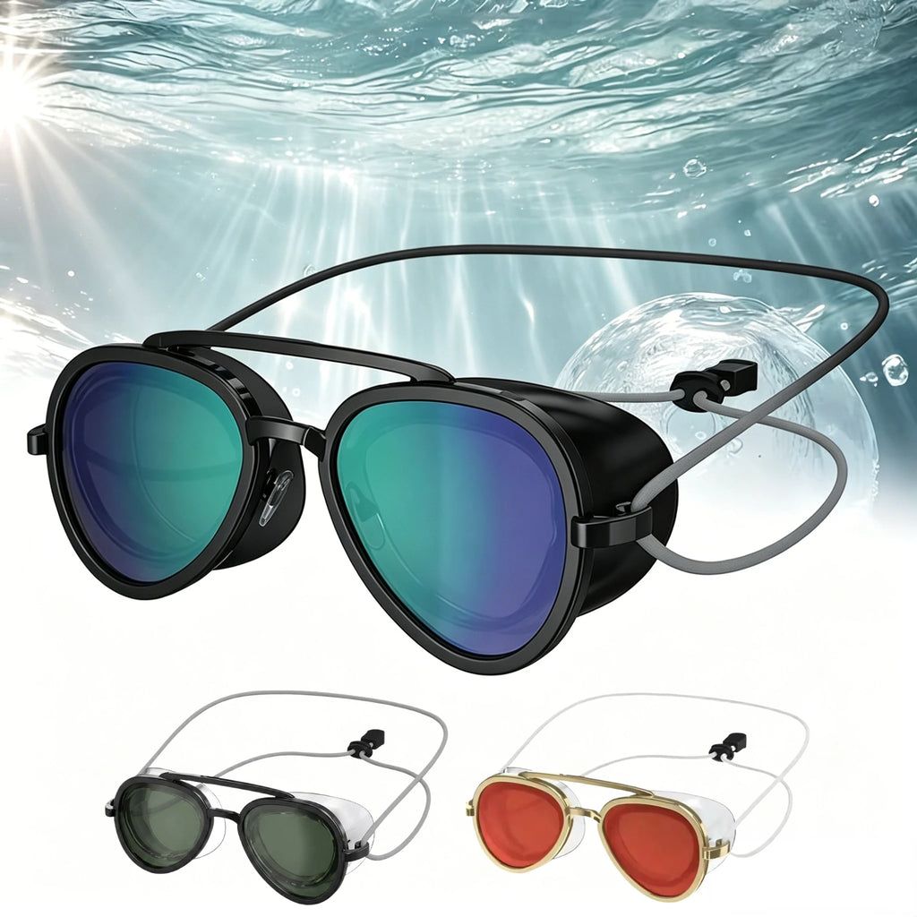 180° Anti-Fog Swimming Goggles – UV Protection Wide Vision