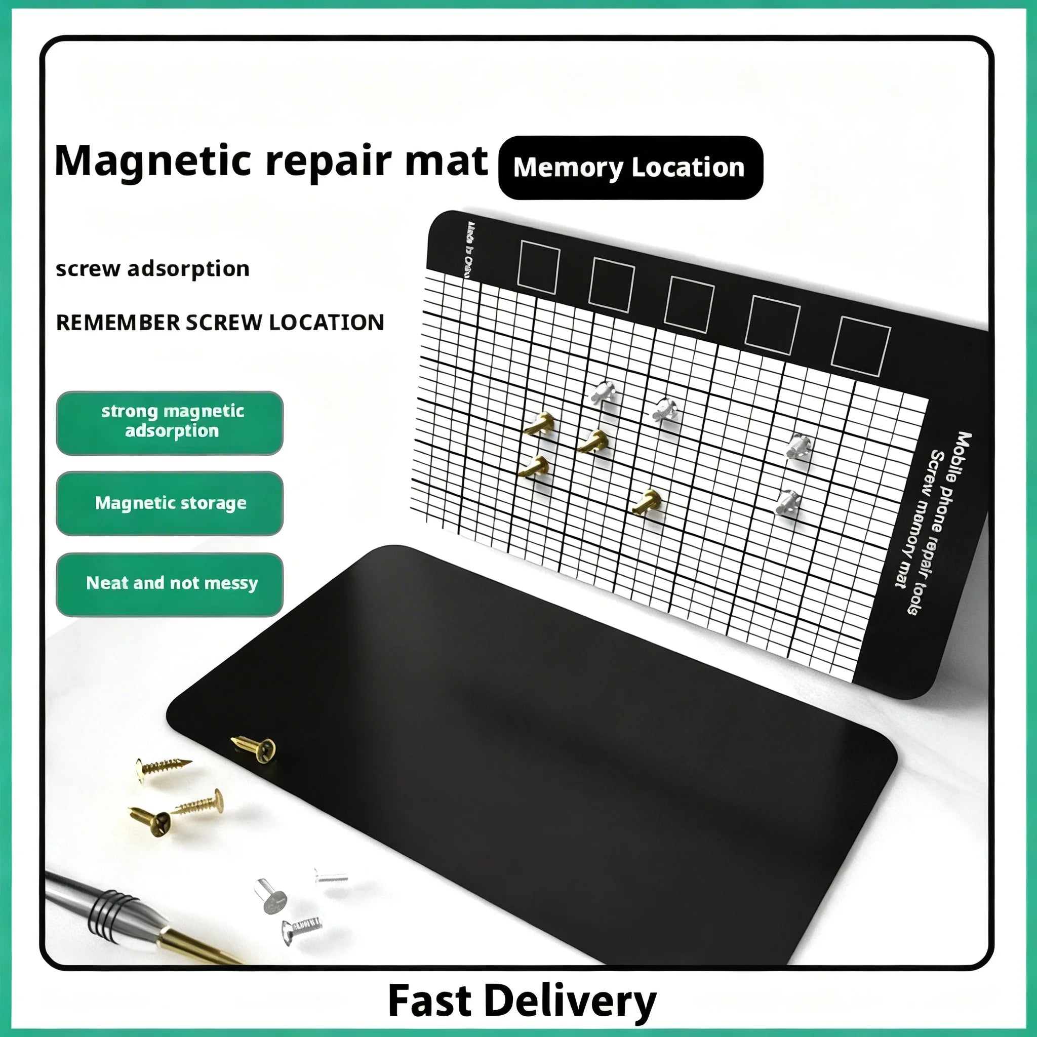 Magnetic Screw Mat Work Pad for Phone Repair – 145×90mm