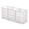 3 Slots Makeup Brush Holder Makeup Organizer Cosmetic Storage Box Lipstick Eyebrow Pencil Display Stand Acrylic Transparent Box Oasis Select 1pc