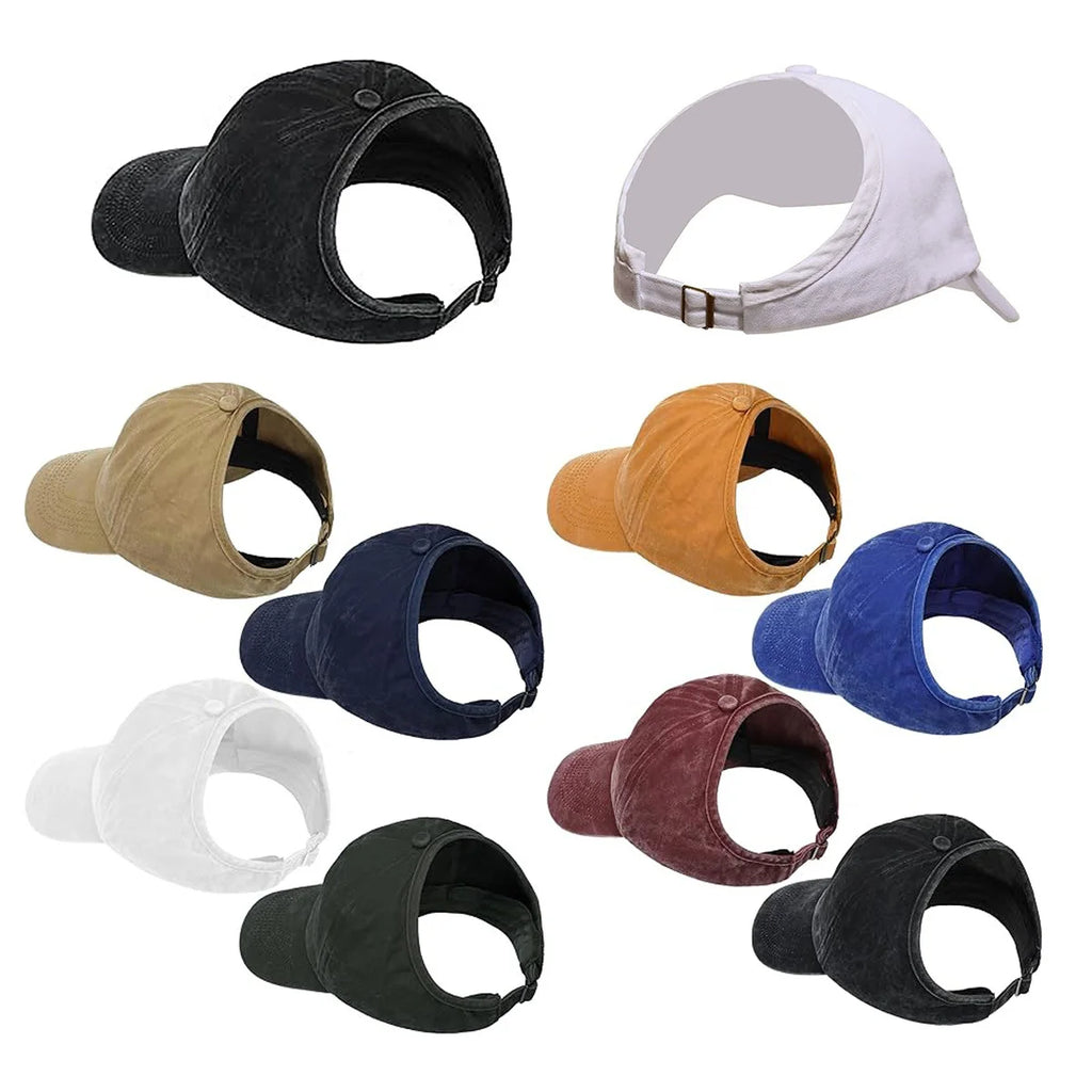 Adult empty top baseball cap, quick drying outdoor sports cap, lightweight casual cap, ponytail sun hat, breathable cap Oasis Select
