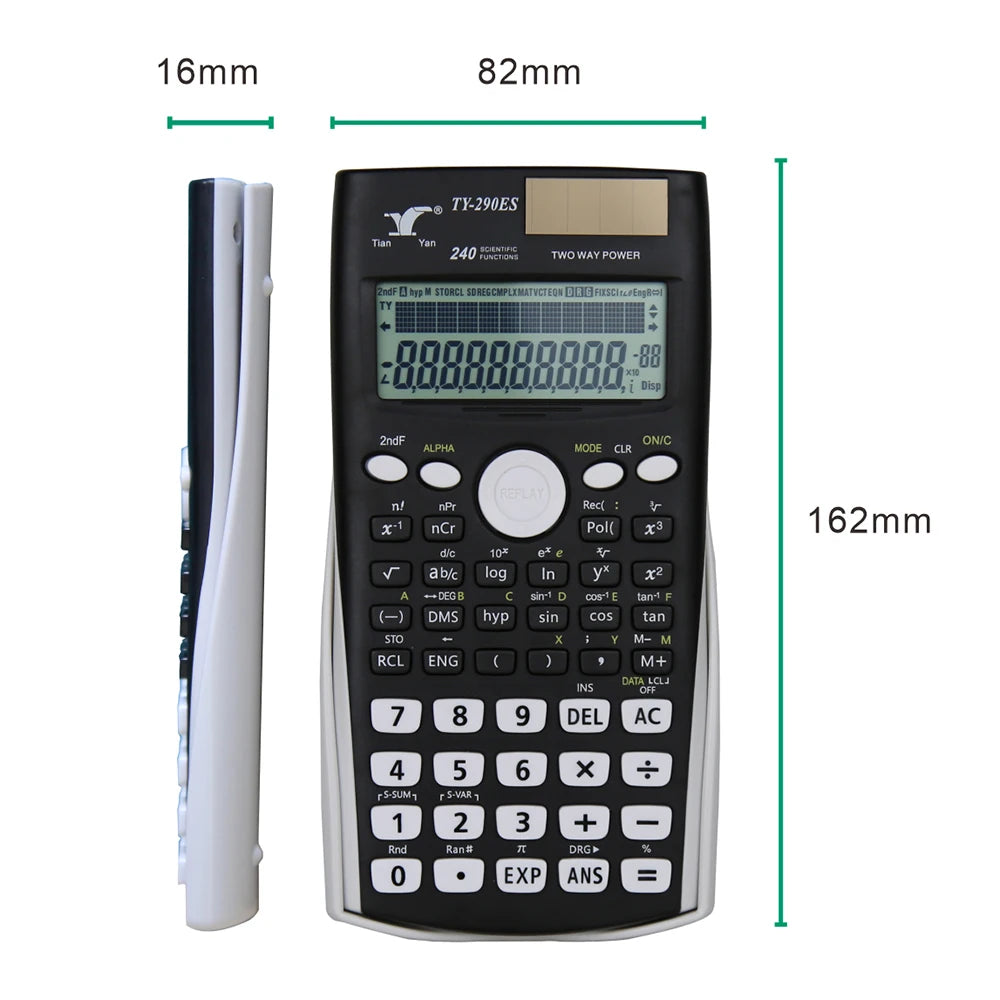 Scientific Calculators Math Calculator with 240 Multi-Functional Calculator 2 Lines LCD Display calculator for Teachers College Oasis Select