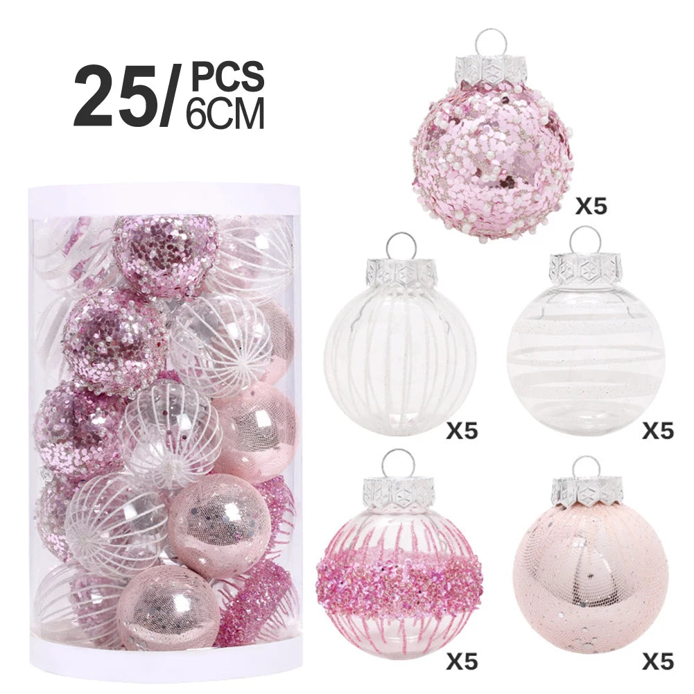 Pendant Christmas Ball Outdoor Indoor Living Room Festive Atmosphere For Holiday Wedding Ornaments Tree High Quality Oasis Select Pink China Mainland
