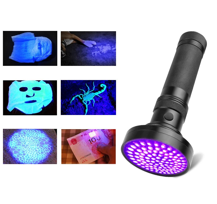 POCKETMAN 395nm UV Flashlight – 21/51/100 LED Black Light Torch