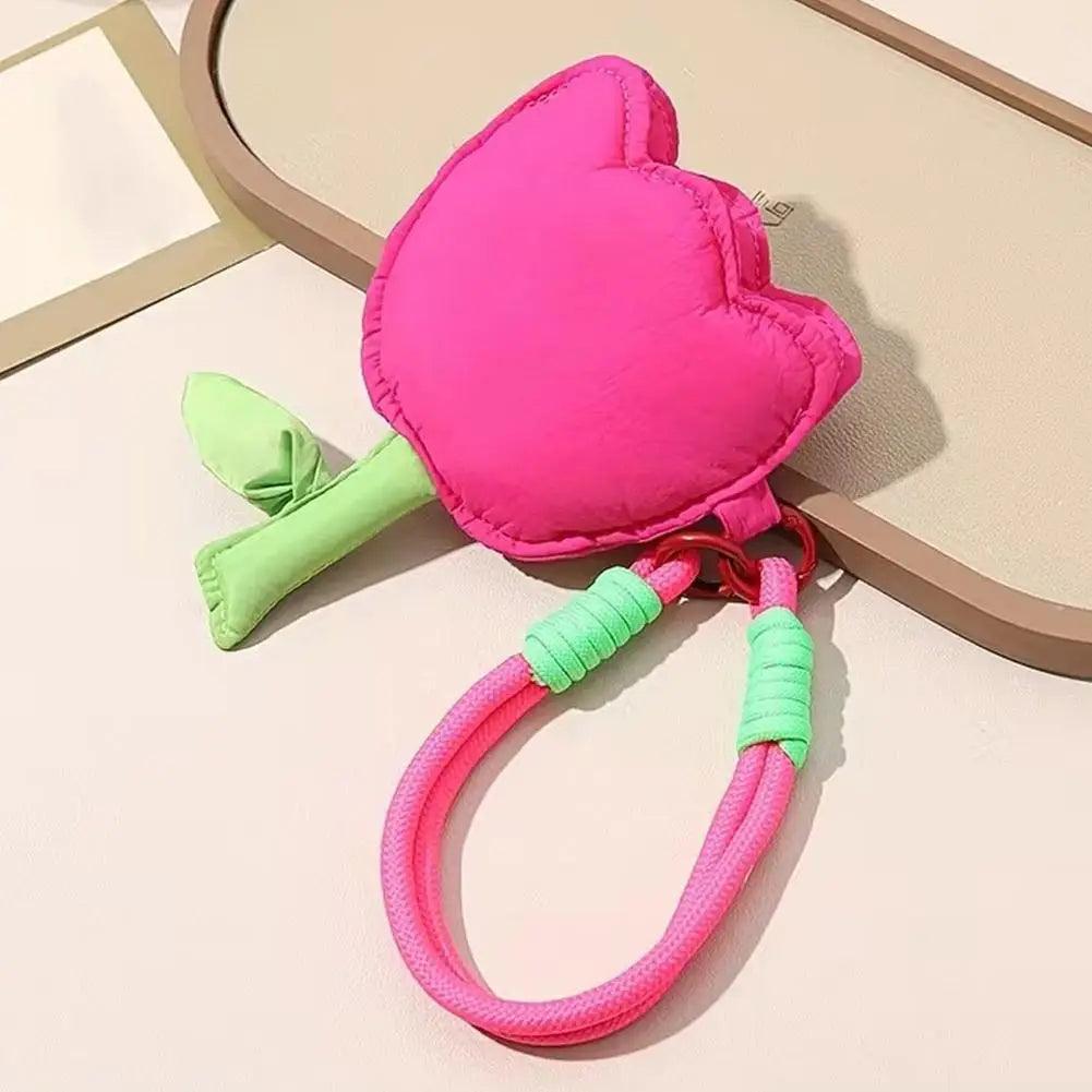 Kawaii Tulip Flower Coin Purse – Mini Makeup & Lipstick Pouch