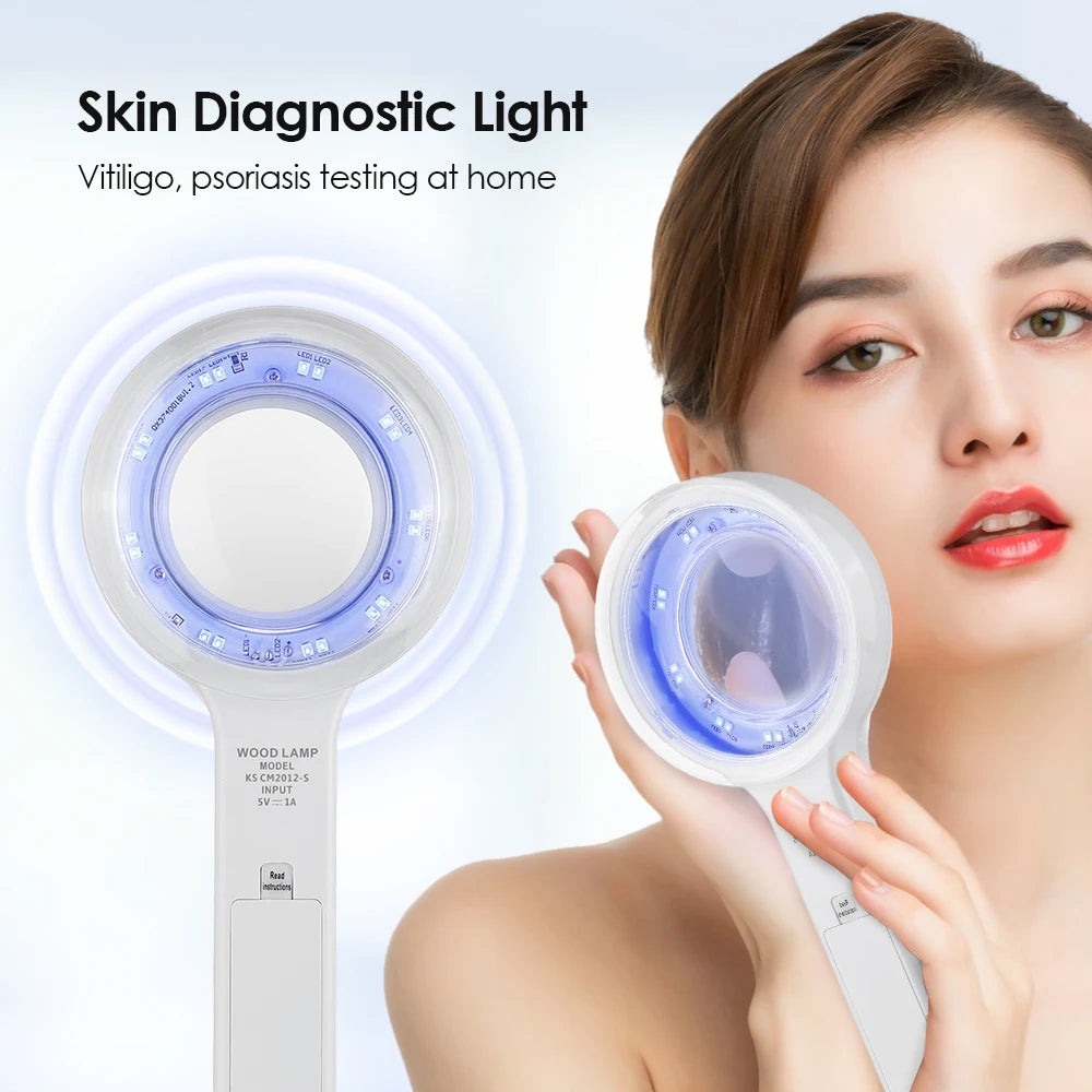 Wood's Lamp UV Skin Analyzer – 3x Magnifying LED Beauty Tool