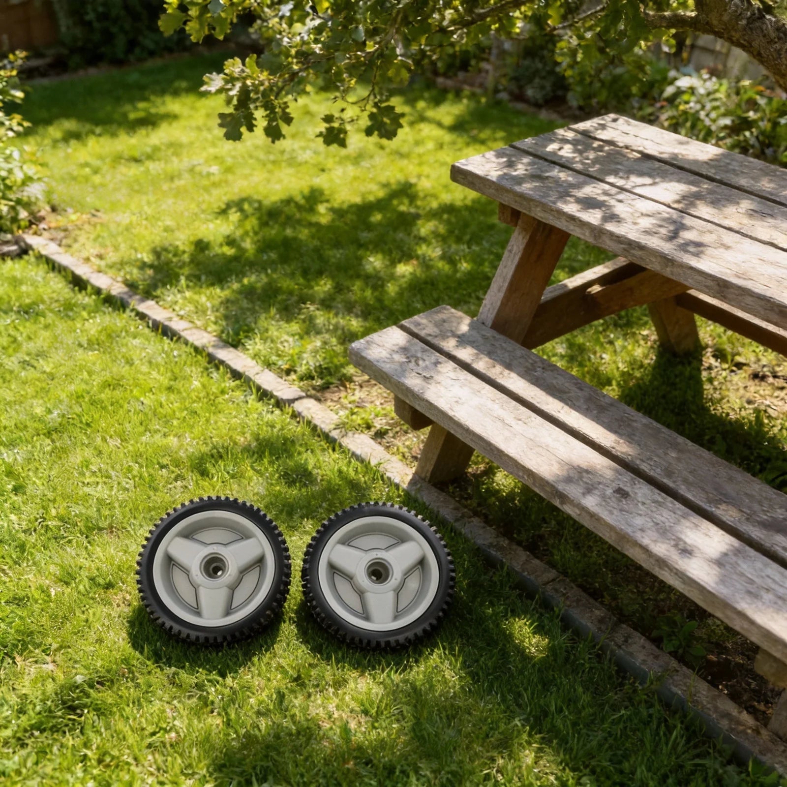 580365301 Front Drive Wheels for HU675AWD HU700AWD HU7 Lawn Mower Models Engineered for Durability and Smooth Lawn Operation Oasis Select