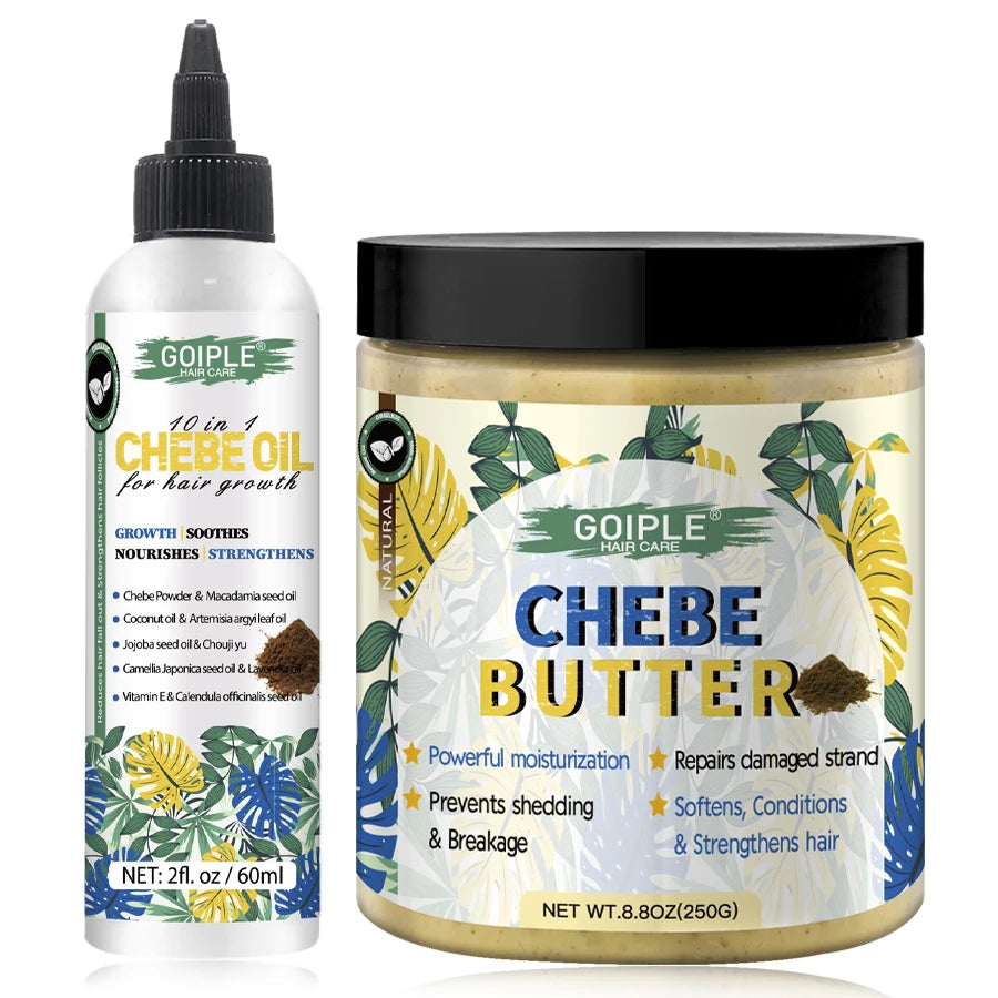 GOIPLE Chebe Hair Conditioner Oil Butter & Powder | Deep Moisture Hair Conditioner Oasis Select 60ml and 250g