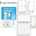Large Pimple Patches Bulk for Face, 5 Sizes Hydrocolloid Acne Patches for Covering Body, Forehead, Chin Blemishes Zit Breakouts Oasis Select 104pcs
