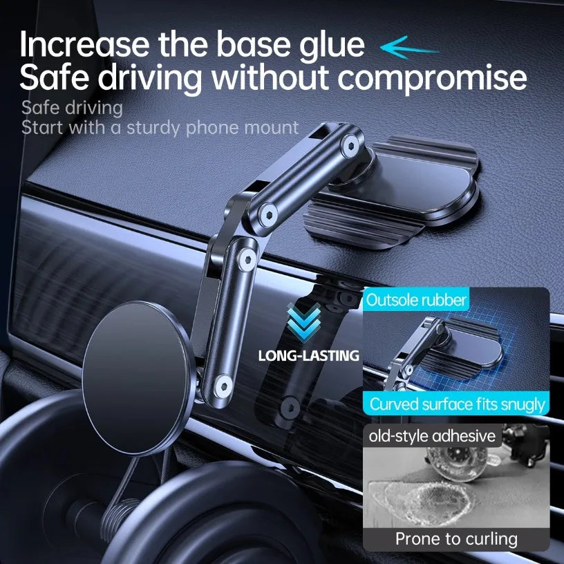 Foldable Dashboard 360° Rotation Phone Car Holder For Magsafe iPhone 17 16 15 14 13 12 Pro Max Samsung Phone Car Holder Oasis Select
