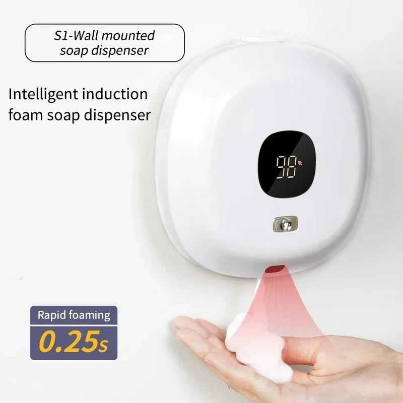 Automatic Foam Soap Dispenser – USB Rechargeable Wall Mount