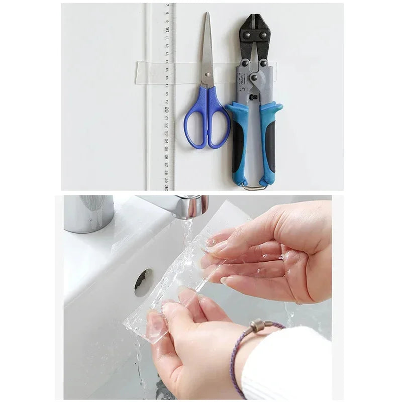 Nano Tape Transparent Double Sided Tape Waterproof Wall Stickers Reusable Heat Resistant Bathroom Home Decoration Tapes Oasis Select