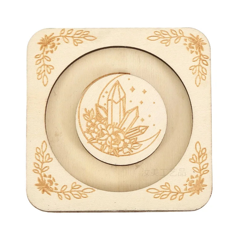 Wooden Beaded Tray Decoration Creative American Decorative Jewelry Display Stand Round Hand Tray Wooden Crafts Home Decor Oasis Select G