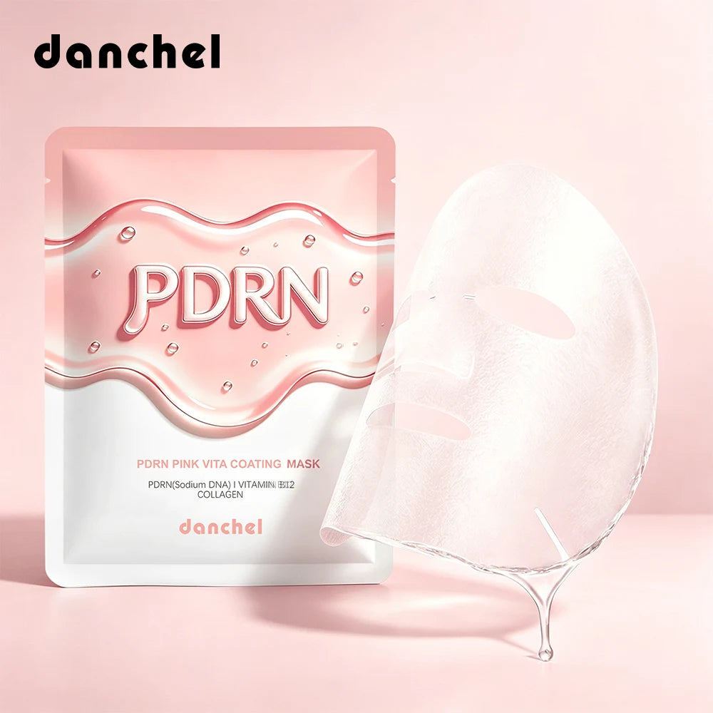 Salmon DNA PDRN Pink Vitamin Facial Mask Korean Glass Skin Hydrating Firming Balancing Sheet Mask Nourish Repair Daily Skin Care Oasis Select