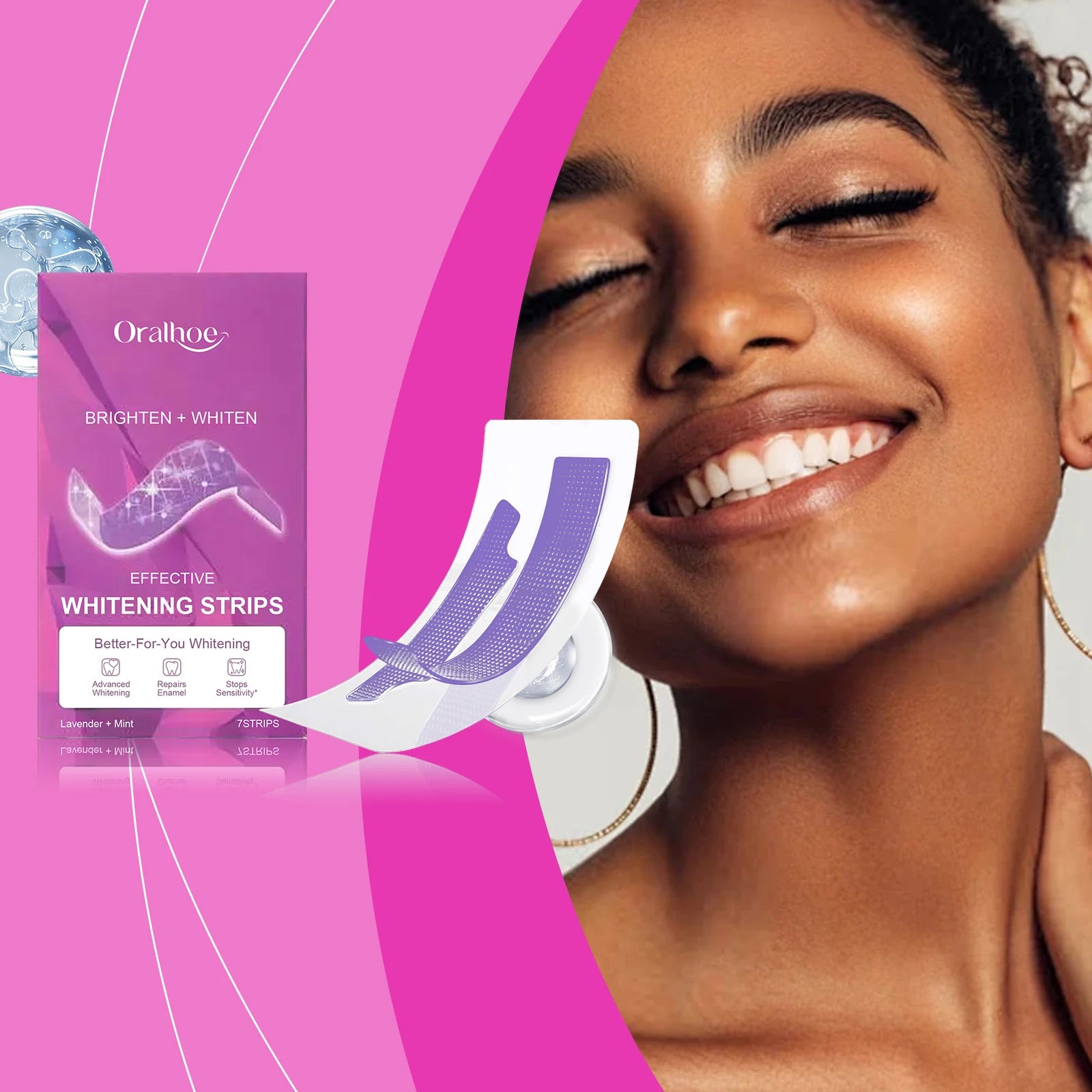 Teeth Whitening Strip Remove Teeth Tea Coffee Smoke Stain Tooth Brightening Deep Cleansing Oral Hygiene Dental Bleaching Sticker Oasis Select