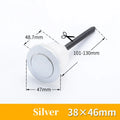 Universal Dual Flush Toilet Water Tank Button Round Shape Toilet Push Dual Flush Buttons Bathroom Push Switch 58/48/38mm Oasis Select Single Button38x46mm