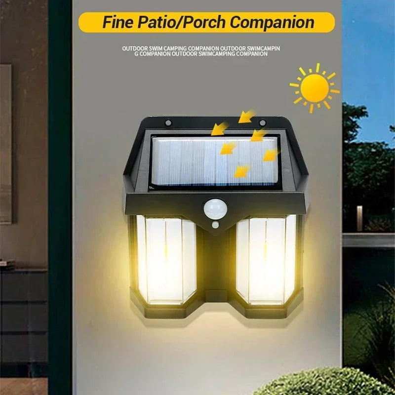 Solar Outdoor Wall Light – Motion Sensor LED Garden Lamp