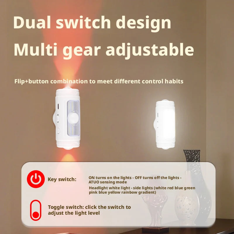 Mini Portable Night Light Magnetic Sensor Atmosphere Lamp Long Lasting Battery Indoor Carry-around Light Oasis Select