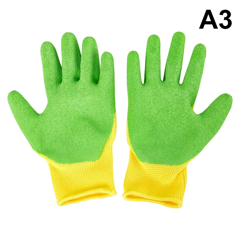 1Pair Breathable Children Gardening Gloves Durable Waterproof Gloves Anti Bite Cut Collect Seashells Protector Handwork Gloves Oasis Select A3