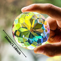 2pcs 30mm Round Crystal Sun Catchers Glass Prism Hanging Sun Catchers Rainbow Maker For Window Balcony Garden Decorat Oasis Select Rainbow AB - 2pcs Without a rope