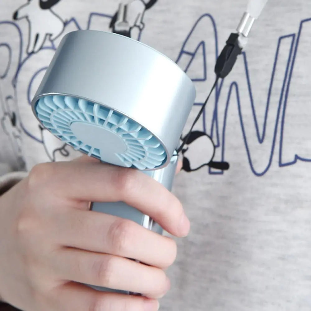Foldable Portable Electric Fan Quiet Operation with Hanging Rope Handheld Mini Fan Low Noise USB Rechargeable Oasis Select