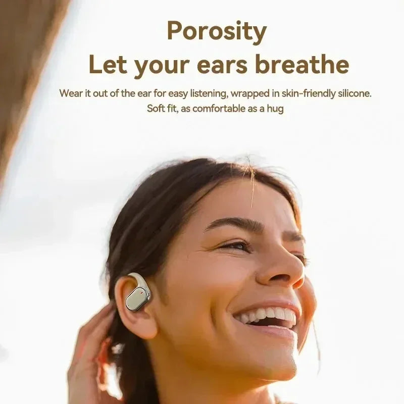 Wireless Ear Hanging Headset, Noise Reduction Hanging Earphones, Waterproof Ear Earphones For Sports Work Running Walking Oasis Select