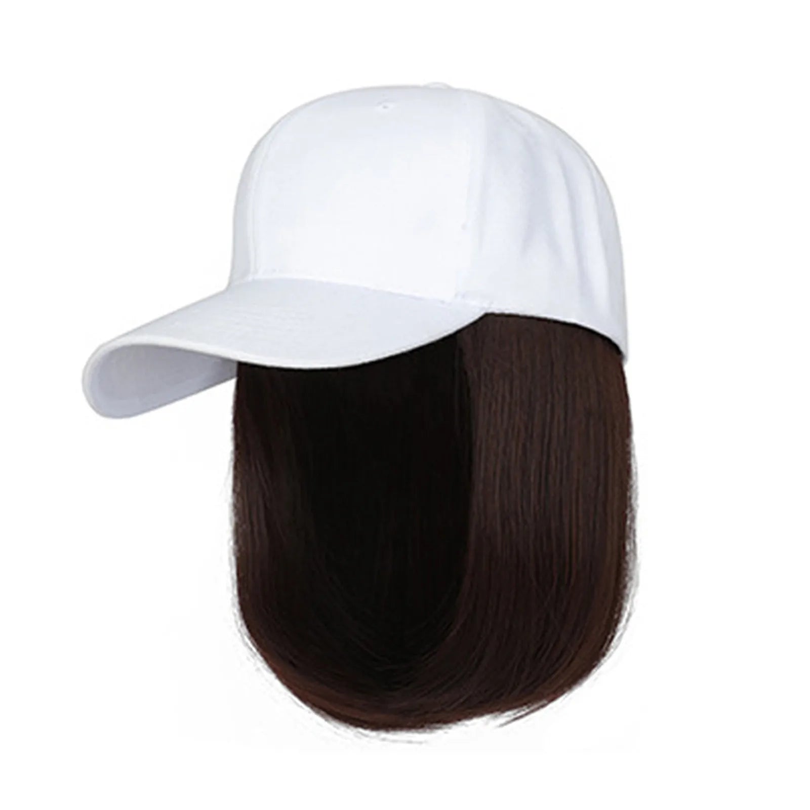 Baseball Cap Bob Wig Hat with Hair Extensions – Adjustable Wig Cap Hat Oasis Select