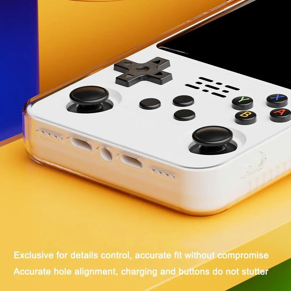 2025New for r36s Protective Case Transparent Handheld Game Console Protective Cover Integrated TPU Soft Shell for r36s Shell Oasis Select