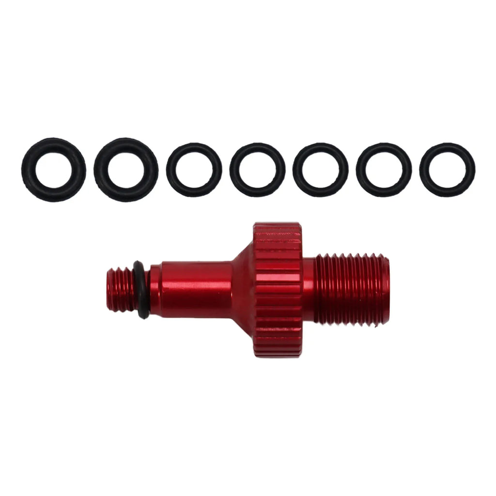 Bicycle Rear Shock Air Pump Valve Adapter Tool Rear Shock Air Pump Valve Adapter Tool Black Red Pressure Reducer Oasis Select
