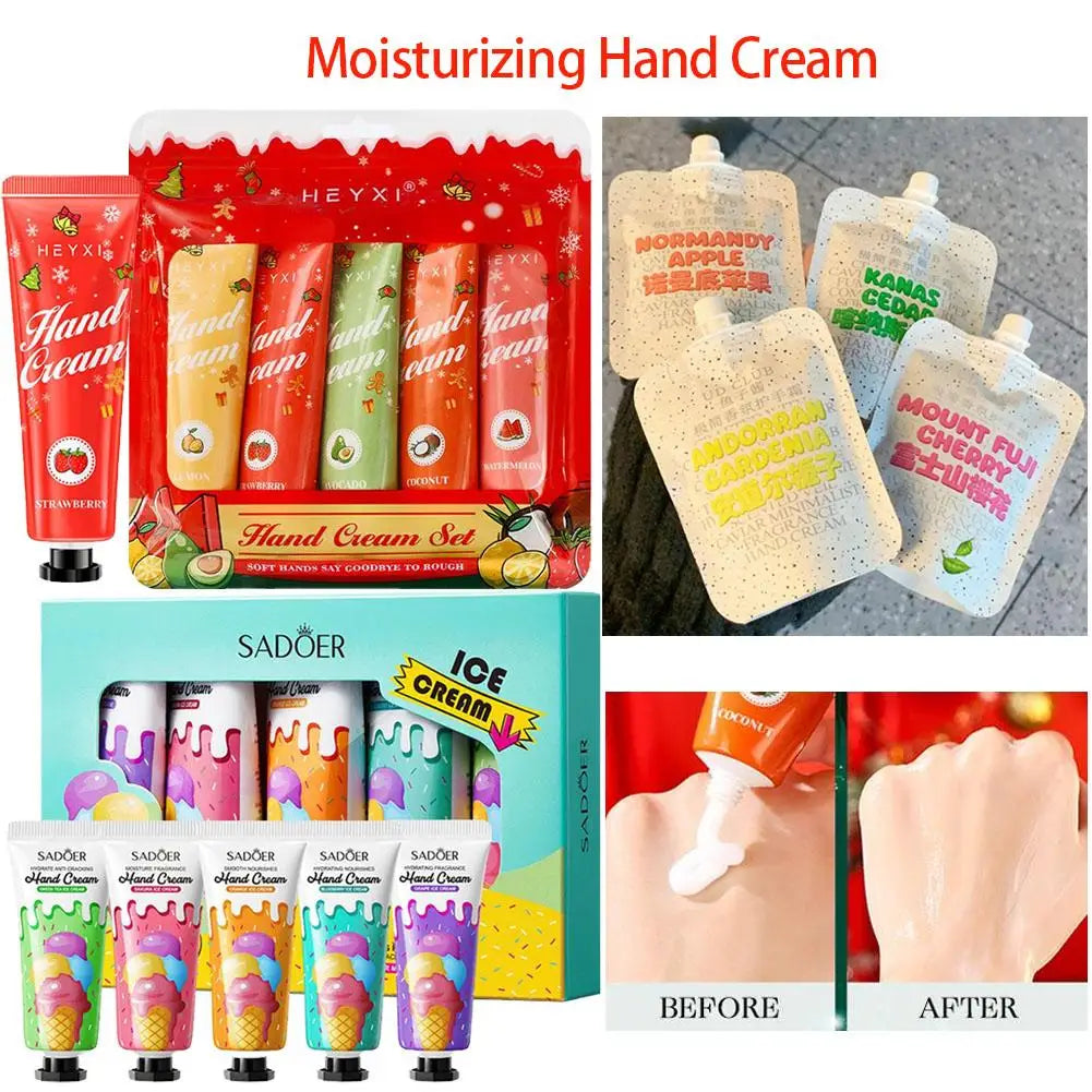 Christmas Hand Cream Gift Set – Deep Moisturizing 1/5pcs Moisturizing Hand Cream Oasis Select