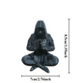 Mysterious Black Ninja Figurine 3D Printed Meditating Pose Desk Hooded Meditating Car Dashboard Ornament for Home & Office Gifts Oasis Select Ninja black