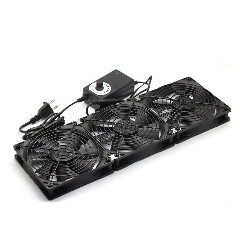 3000RPM 120mm High Airflow Cooling Fan with Controller for BTC Mining Chassis Cabinet Radiator Oasis Select