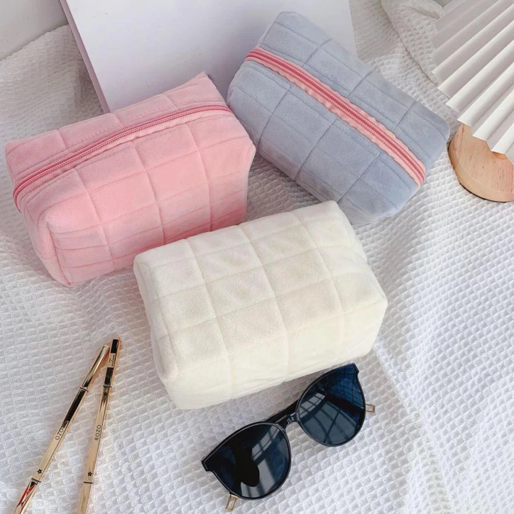Cute Plush Makeup Bag – Travel Cosmetic Toiletry Pouch