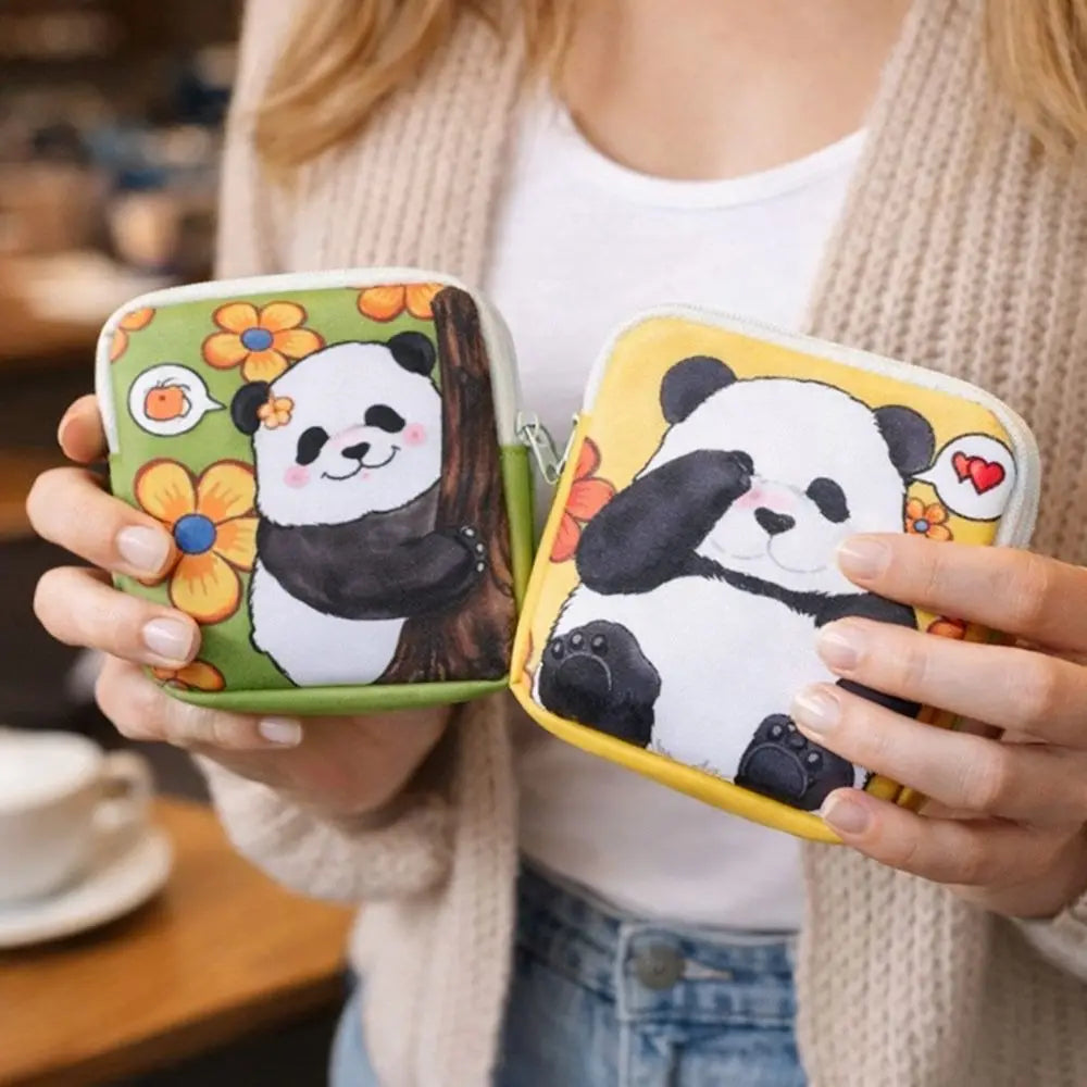 Cute Panda Waterproof PU Storage Pouch | Multi-Purpose Bag