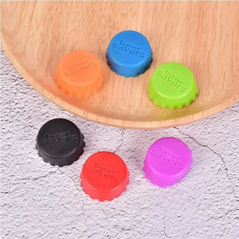 1/42Pcs Creative Silicone Beer Bottle Cap Preservative Cover Bottle Cover Vinegar Soy Corktail Lid Wine Savers Bar Accessories Oasis Select