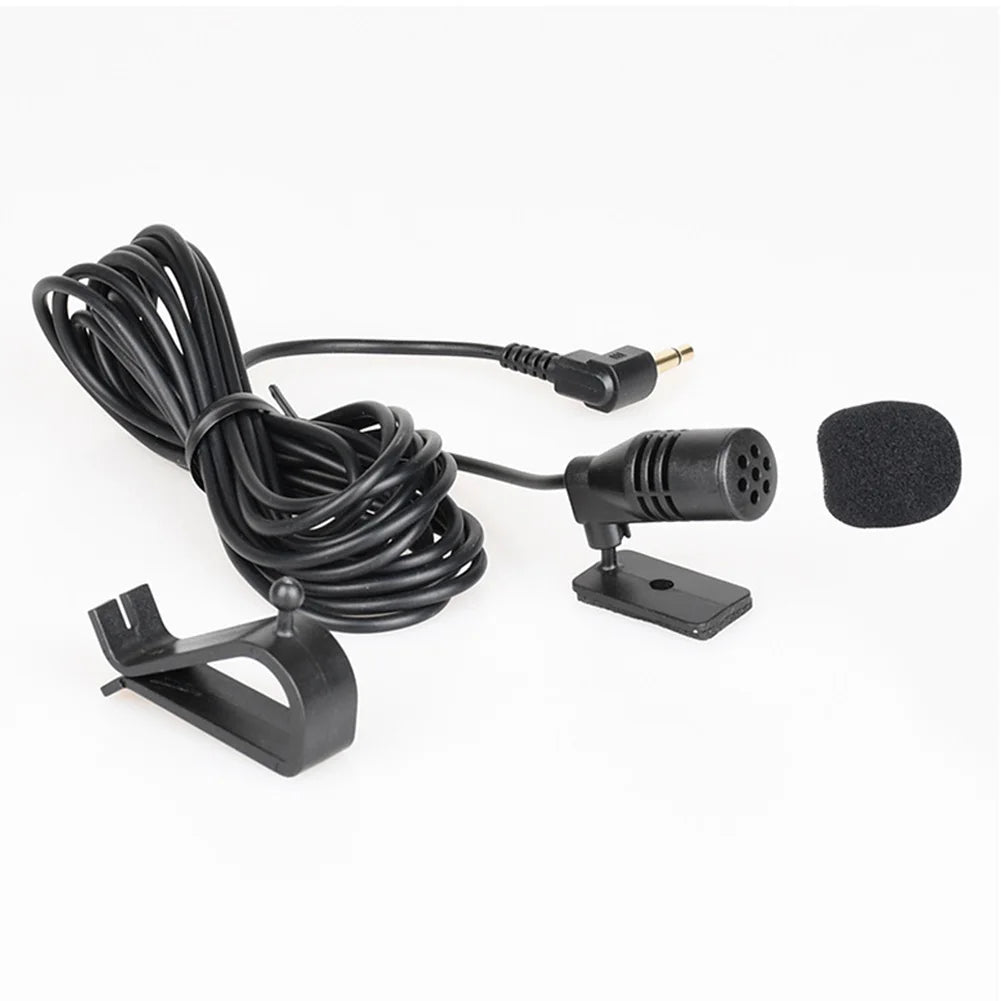 Car Audio Microphone 3.5mm Wired Clip Mic for DVD Radio – 3m