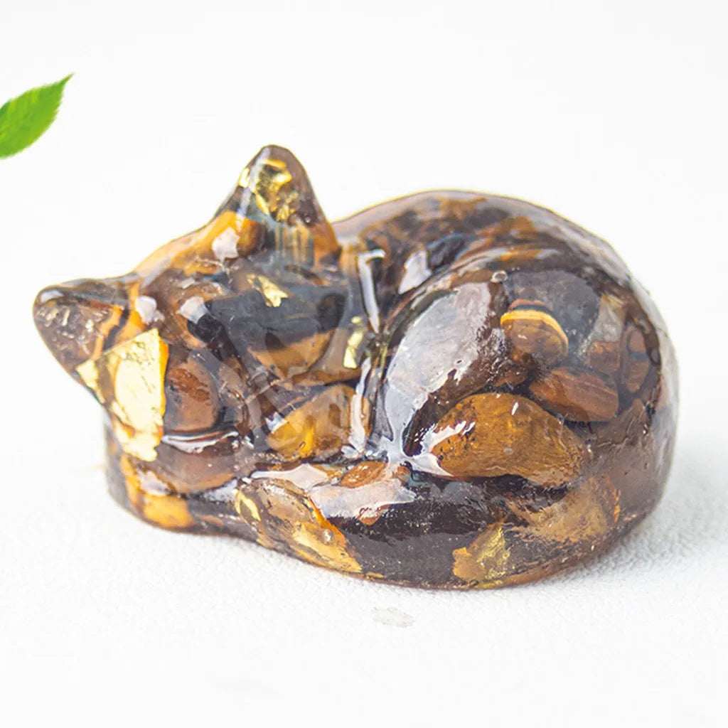 Shaped Decoration Compact Sleeping Figurine Resin Statue Modern Animal Decorative Figurine For Bedroom Study Home Oasis Select Brown Yellow Black