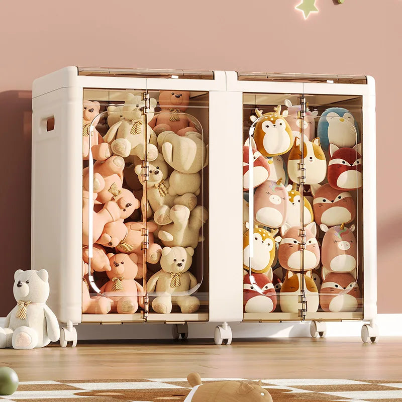 Toy storage box Large capacity children's toy storage cabinet Integrated folding household multi-functional large capacity Oasis Select